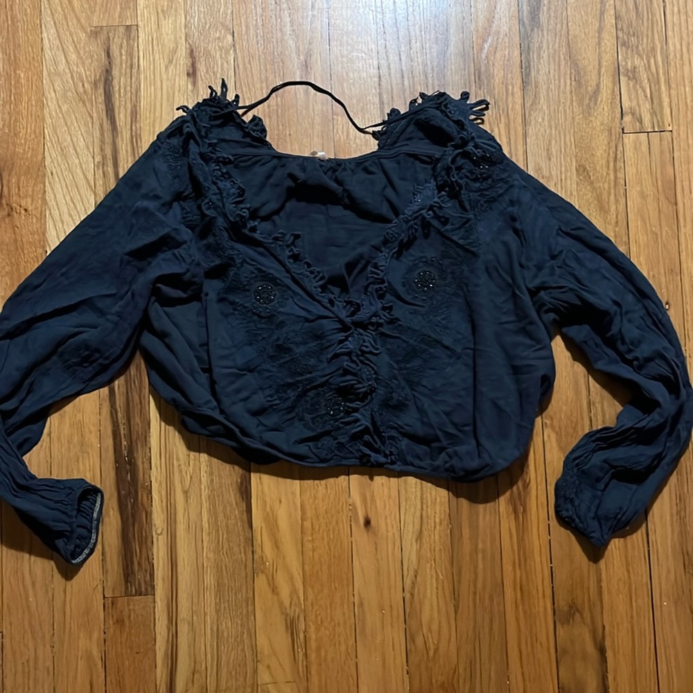 Free People peasant blouse with front detailing, size S
